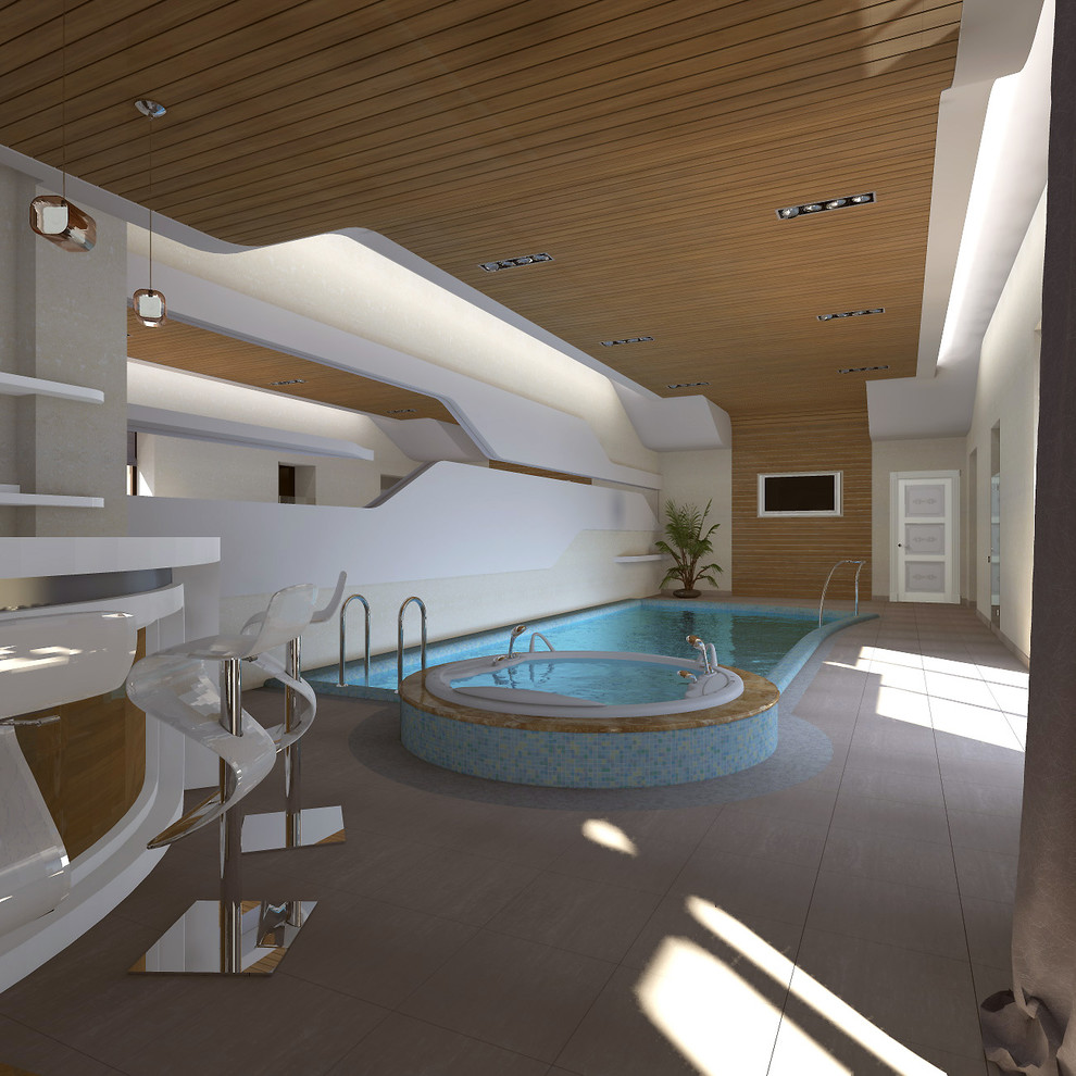 SPA зона с бассейном в частном доме под Харьковом.