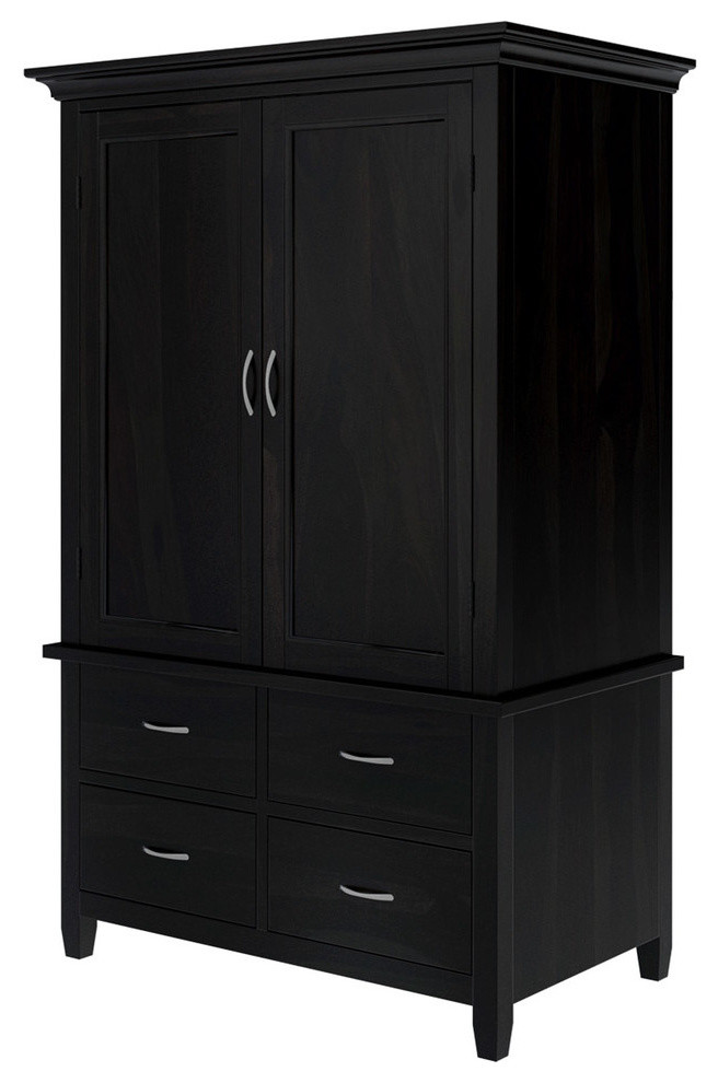 Magaluf Rustic Solid Wood Large Bedroom Armoire Wardrobe With