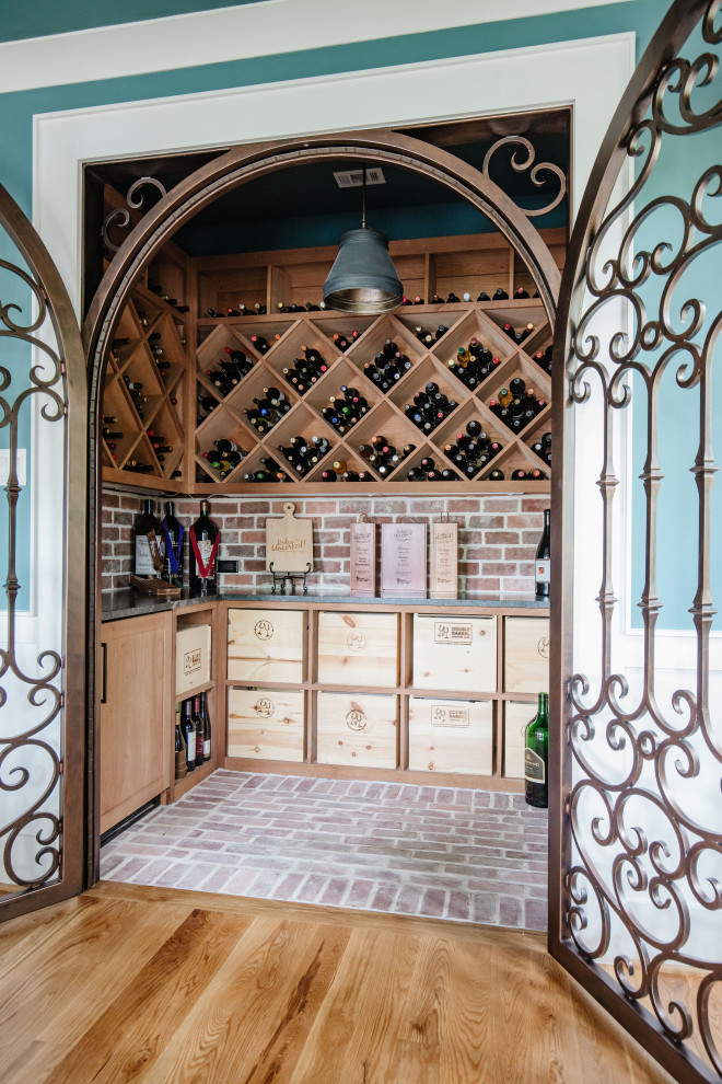 Inspiration for a traditional wine cellar in Houston.