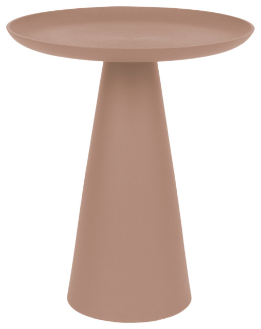 Modern Pedestal Side Table M | DF Ringar, Pink