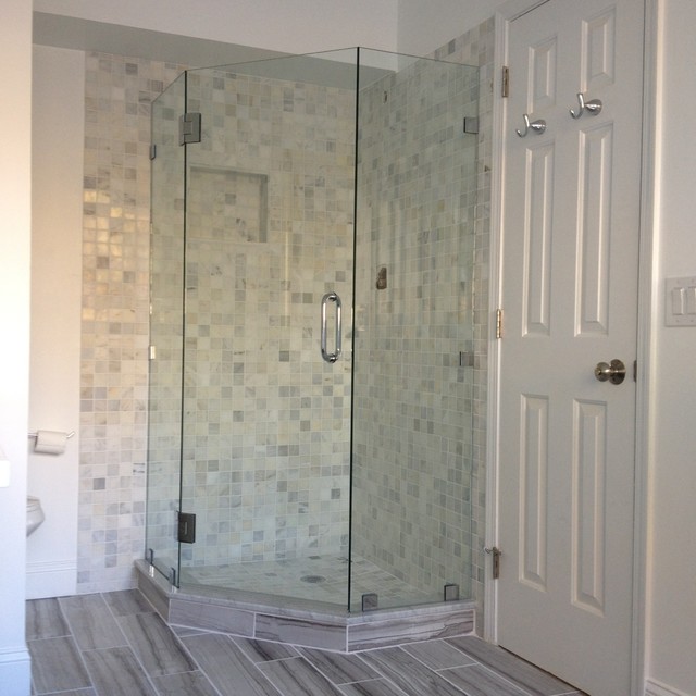 Small Neo Angle Shower Enclosure Salle de Bain New York par