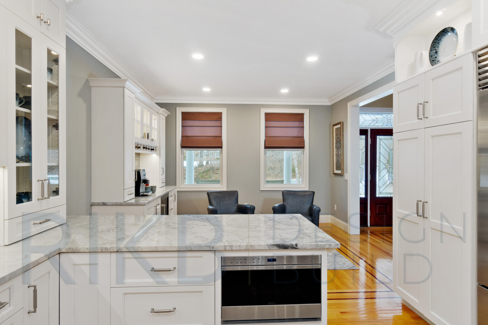 Example of a transitional kitchen design in Providence