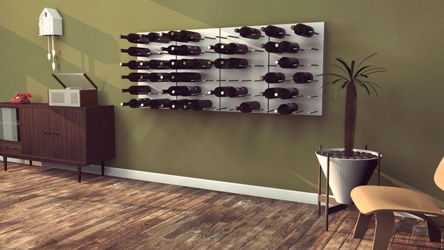 stact modular wall-mounted wine rack system, designederic