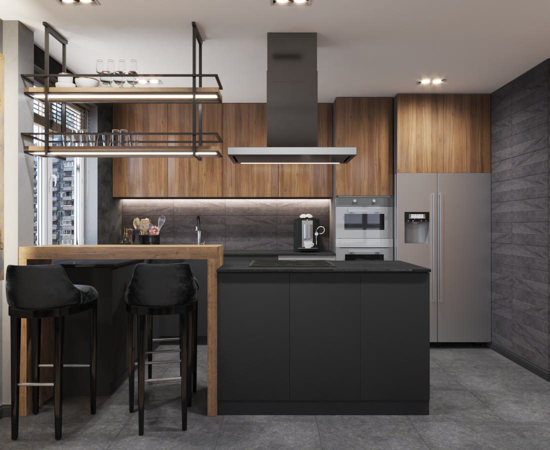 Гостиная, кухня, прихожка