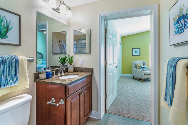 Model Staging transitional-bathroom