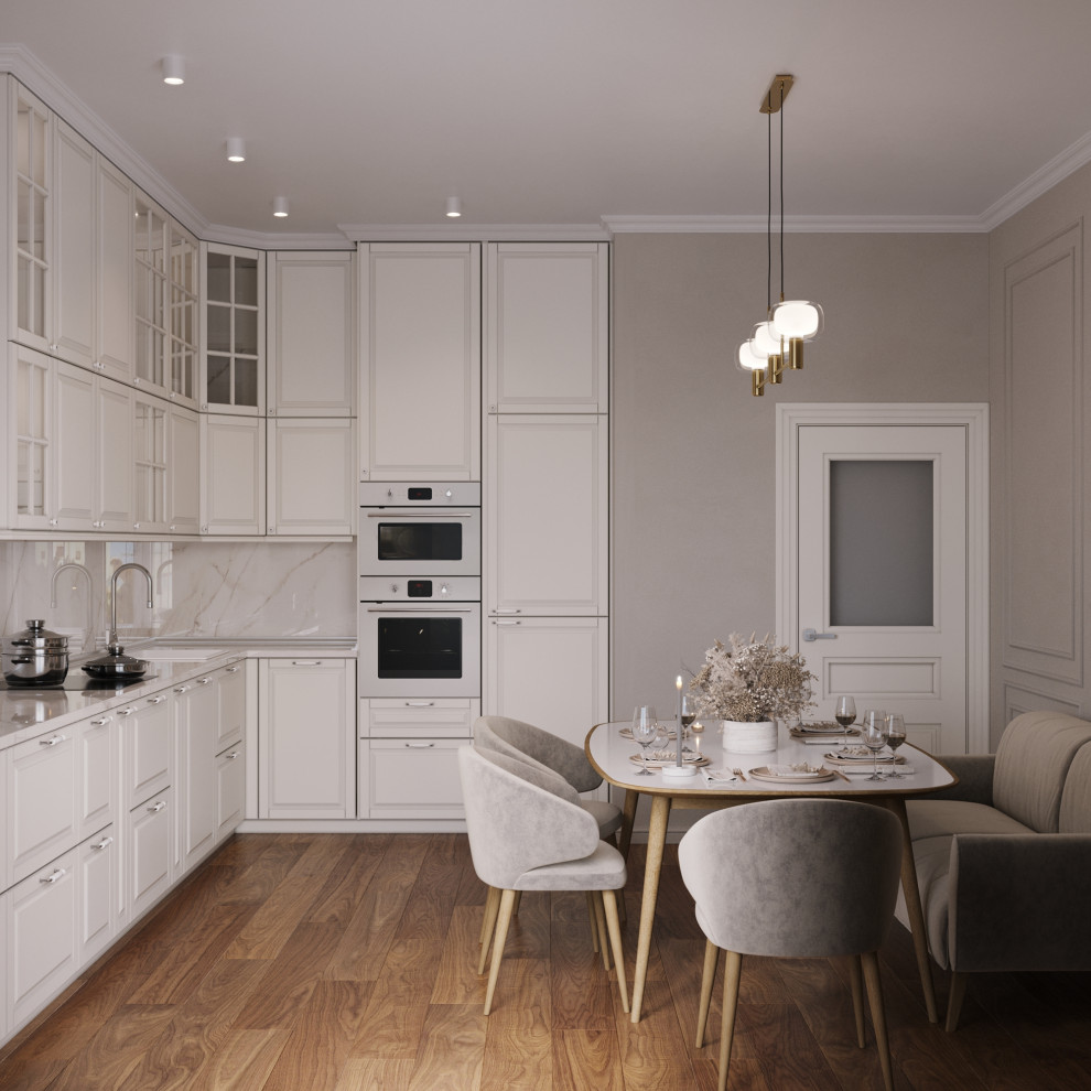 Квартира для семьи из трех человек и большой собаки.