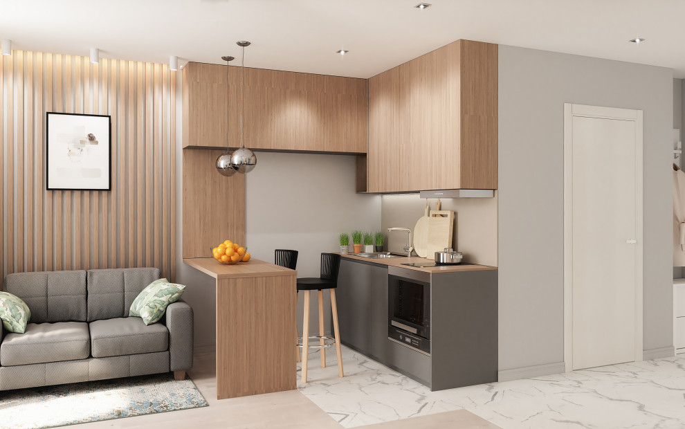 ЖК Парад планет, дизайн маленькой студии, 28 кв. м.