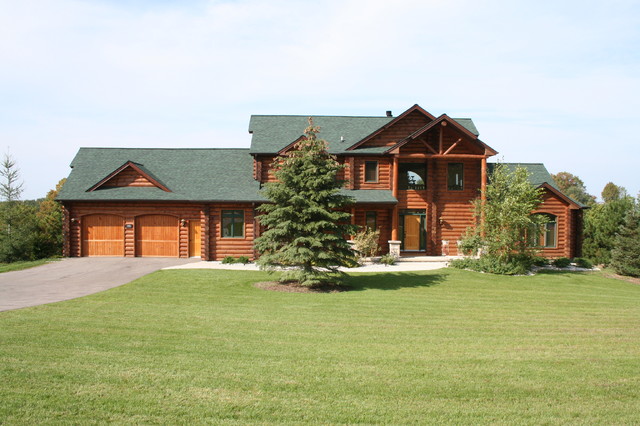 Log Siding, Log Home montagne-facade