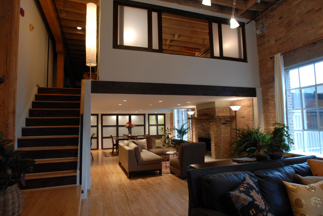 historic loft living - craftsman - living room - chicago -april