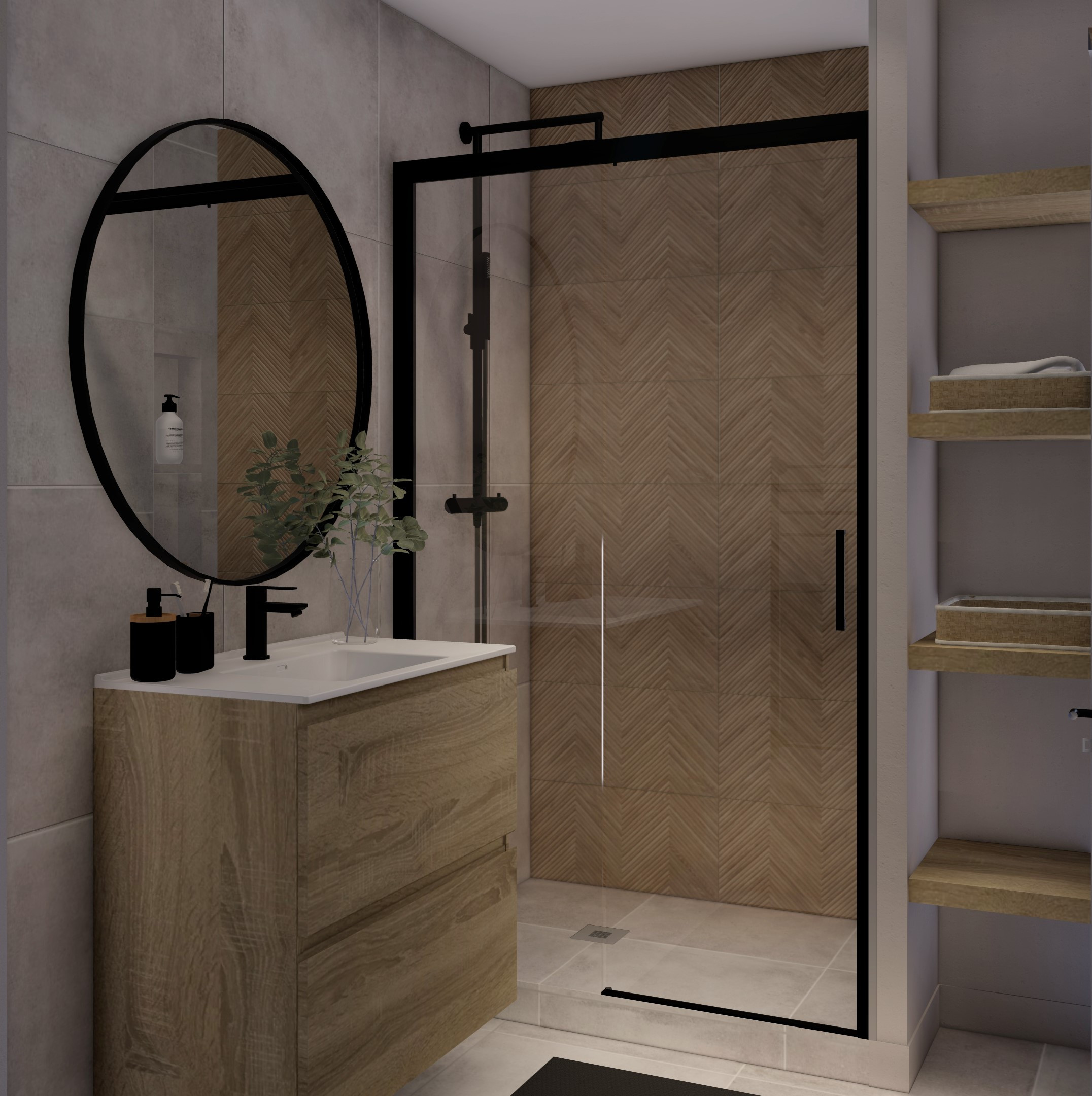 Salle de bain 4m² - Appartement Normandie