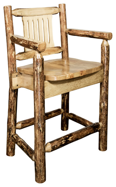 Glacier Country Counter Height Captain's Bar Stool
