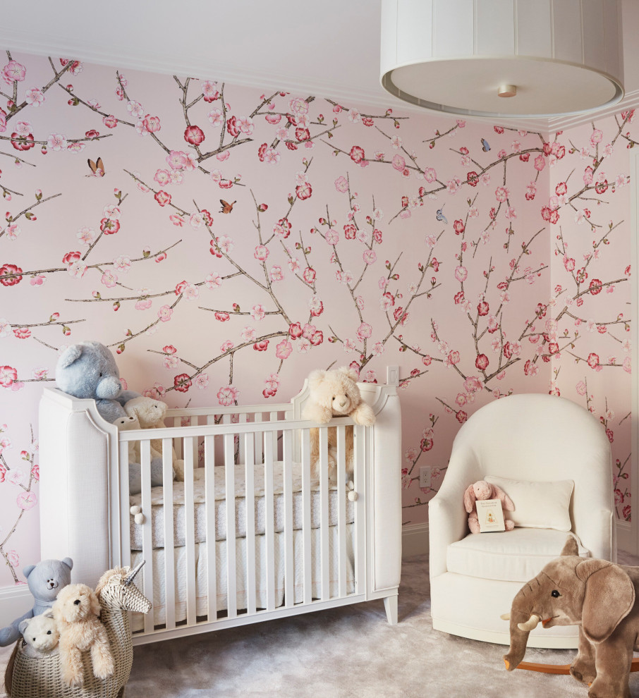 Design ideas for a transitional nursery in New York.