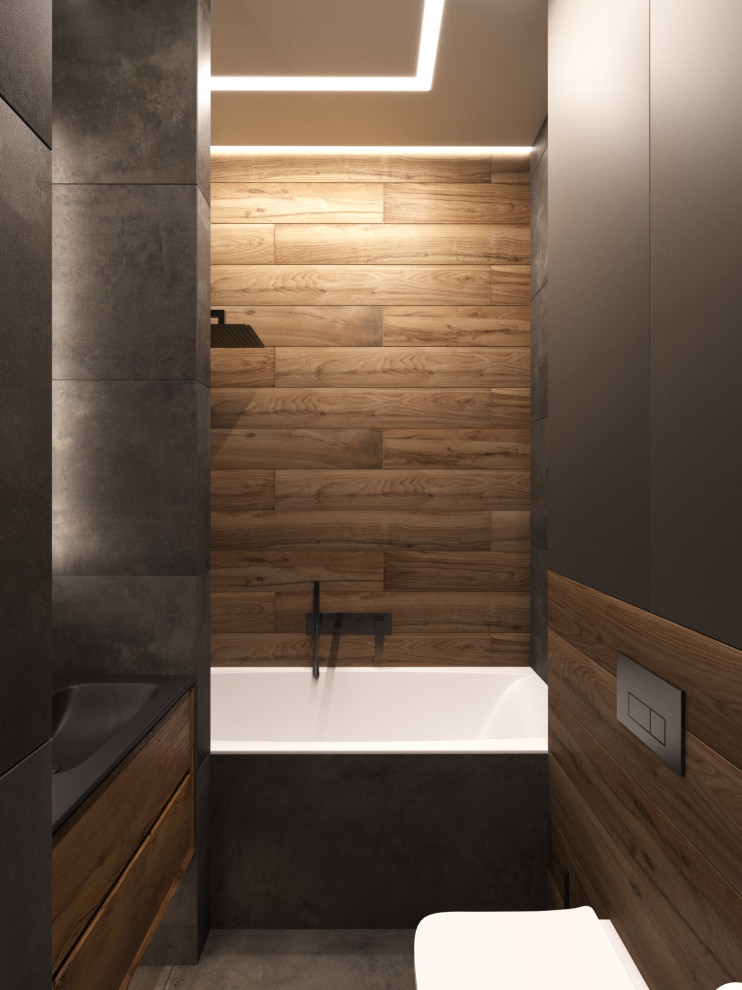 Дизайн интерьера квартиры 77 м2 с 2-мя санузлами и гардеробной