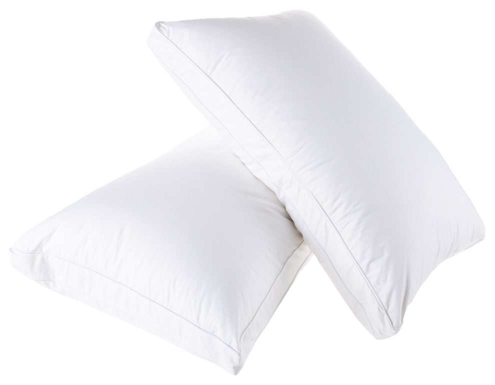 Lavish Home Pair Memory Foam Quilted Plush Pillows Contemporary Bed