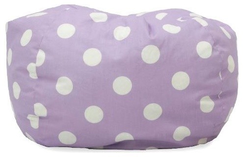 "Comfort Research Classic Bean Bag Chair, Lavender Polka Dot"