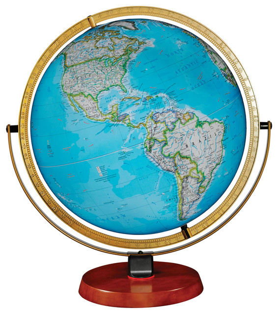 Byrd National Geographic Illuminated World Globe - Contemporary - World