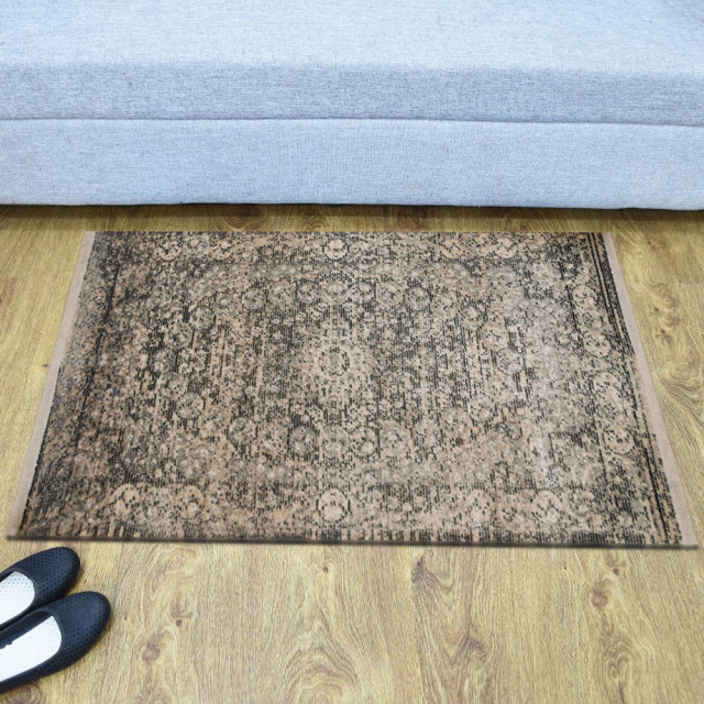 Machine Made Polyester Durable Indoor Outdoor Washable Oriental Pattern ...
