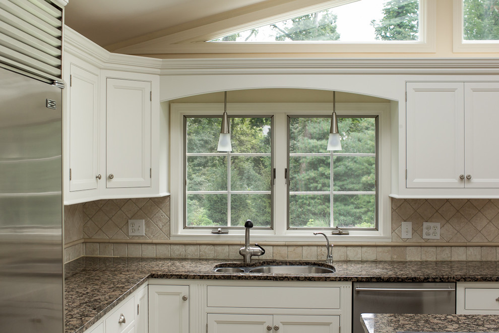 White Contemporary Kitchen New York by Ackley