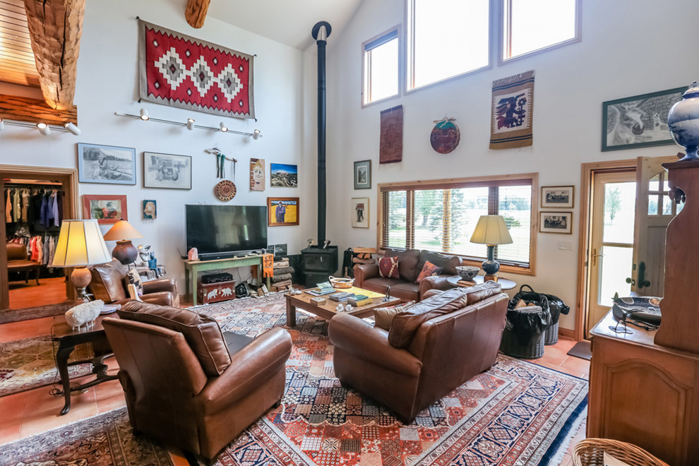 Inspiration for a rustic home design remodel in Denver