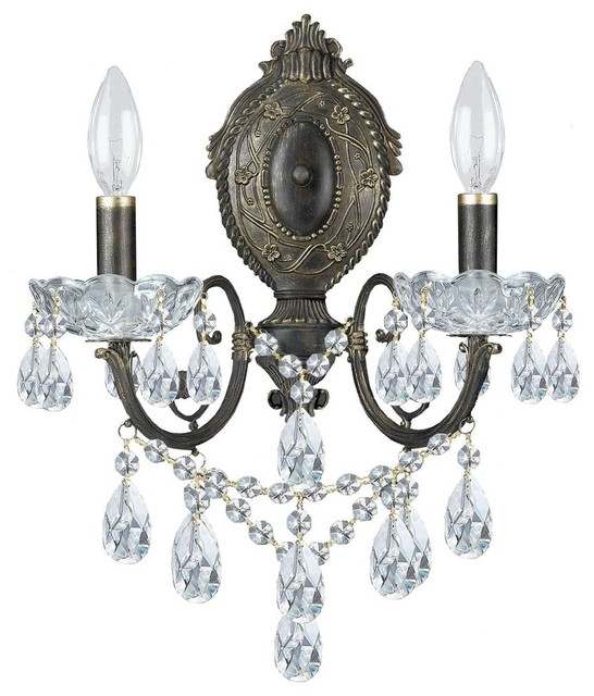 Crystorama Lighting Crystorama Legacy Wall Sconce, English Bronze - Wall Sconces Houzz