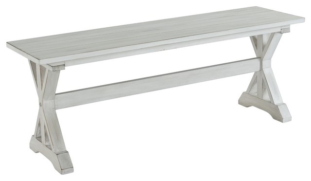 Jamestown Dining Bench White Wash Farmhouse Benches By Boraam Industries Inc Houzz Jamestown Dining Bench White Wash, Farmhouse Kitchen Bench