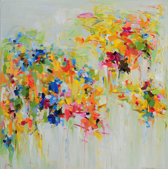 Spring Garden Giclee Print From Original Oil Mix Media By Siiso