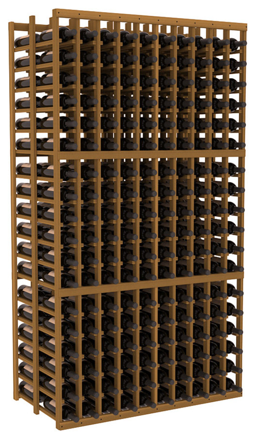 10 Column Double Deep Cellar, Redwood Contemporary Wine Racks by