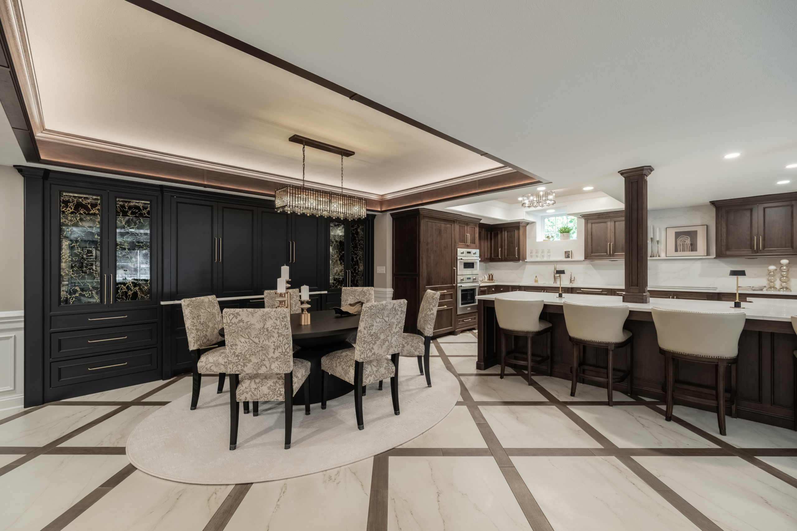 A Luxe and Timeless Lower-Level for Entertaining