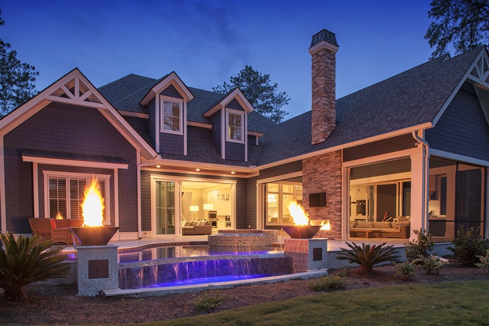 Transitional pool photo in Charleston