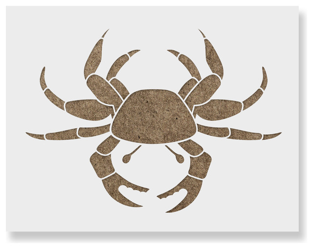 crab stencil on reusable mylar for crafts beach style wall stencils