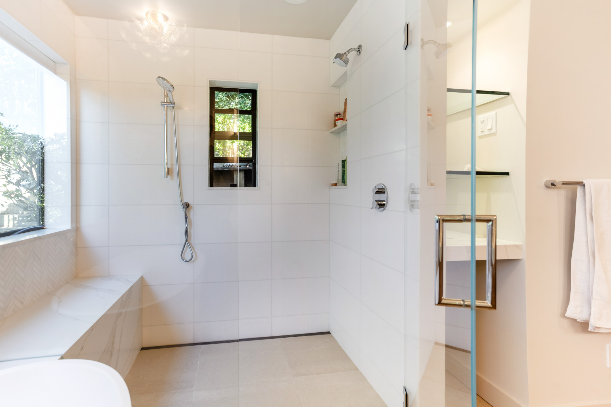 Marble & Oak Bathroom