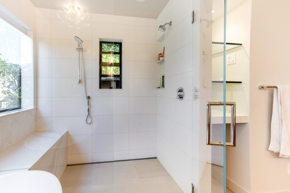 Marble & Oak Bathroom