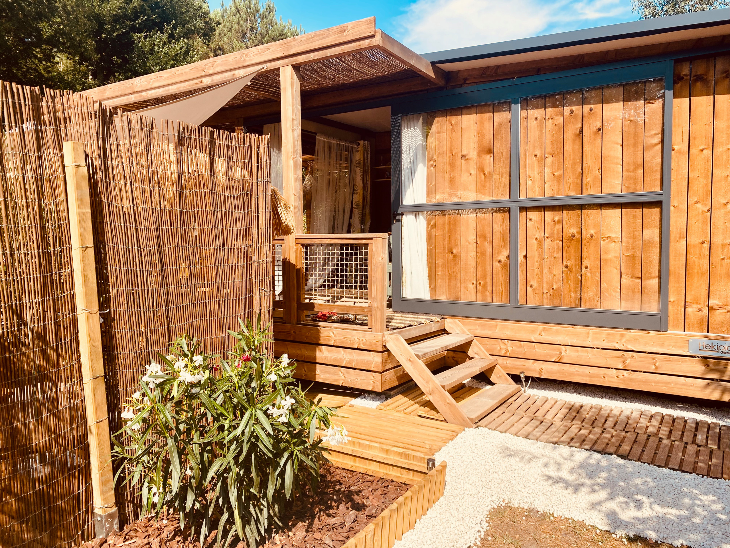 Aménagement extérieur & terrasse Chalet bois - Landes