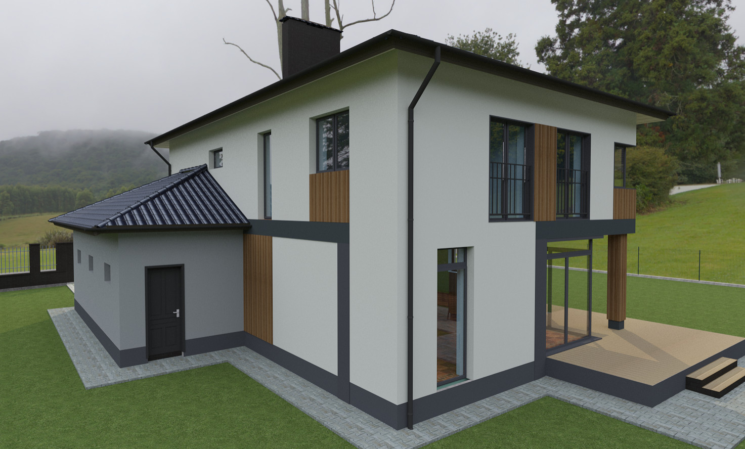 Дизайн-проект фасада. Современные стили