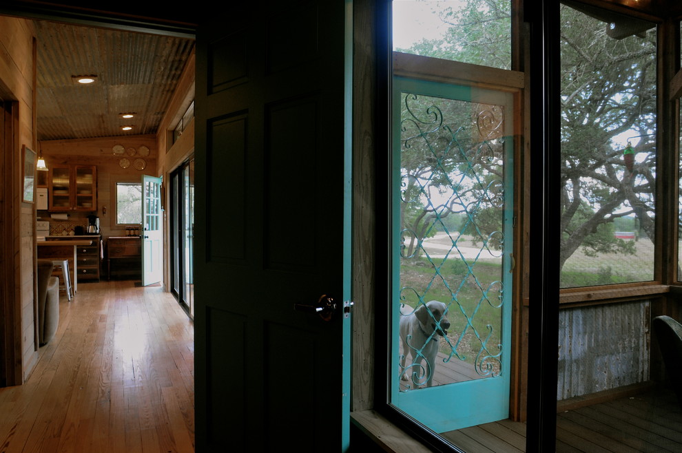 Entryway - rustic entryway idea in Austin