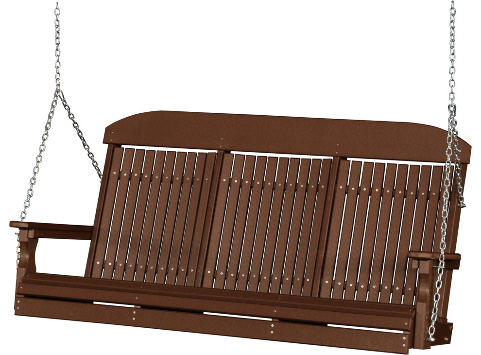 5' High Back Poly Porch Swing Transitional Porch Swings by Furniture Barn USA Houzz