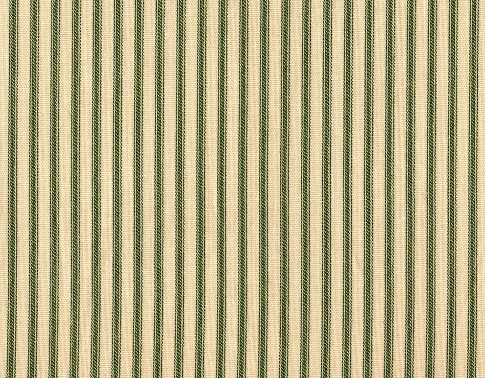 84" Shower Curtain, Unlined, Sage Green Ticking Stripe