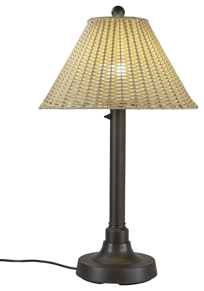 stone coloured table lamp