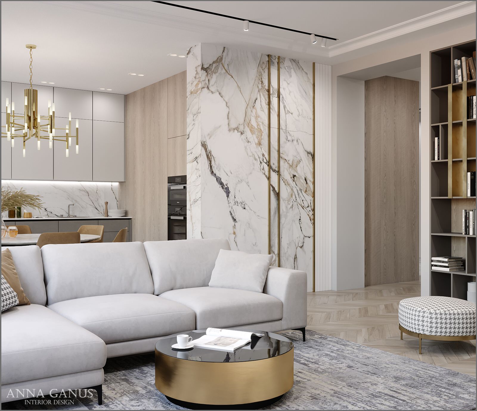 Монохромные линии. Проект квартиры в центре Екатеринбурга