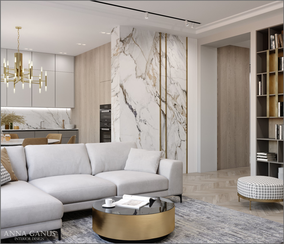 Монохромные линии. Проект квартиры в центре Екатеринбурга