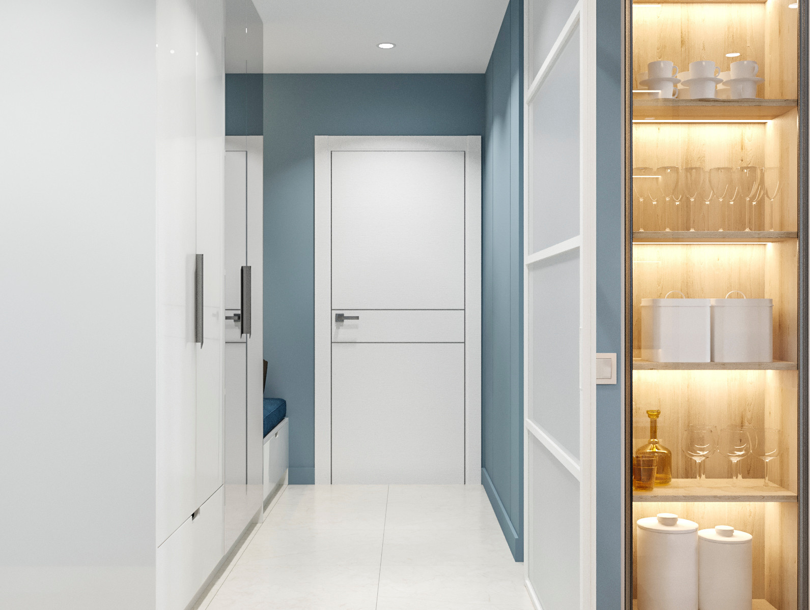 Трехкомнатная квартира в свежих оттенках