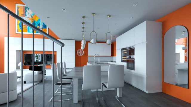 Appartement moderne modern-kitchen
