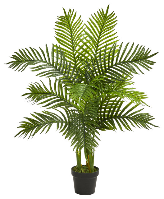 3.5' Areca Palm Artificial Tree, Real Touch Modern Artificial