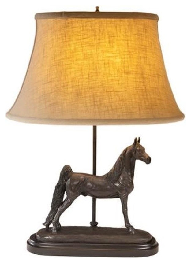 Sculpture Table Lamp Saddlebred Horse By Belden Equestrian Hand