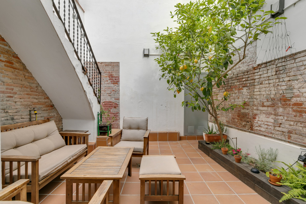 This is an example of an urban patio in Barcelona.