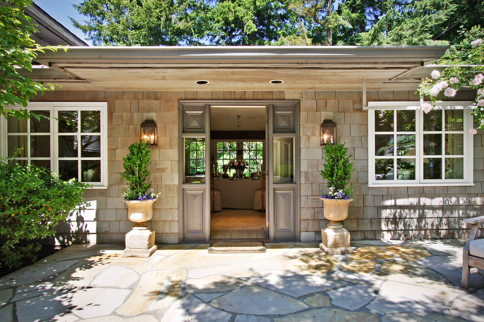 Inspiration for an eclectic exterior home remodel in Seattle