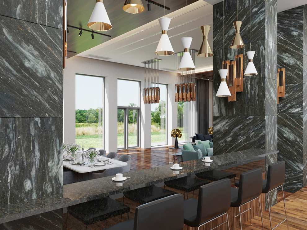 Современный дом  - интерьер гостиной