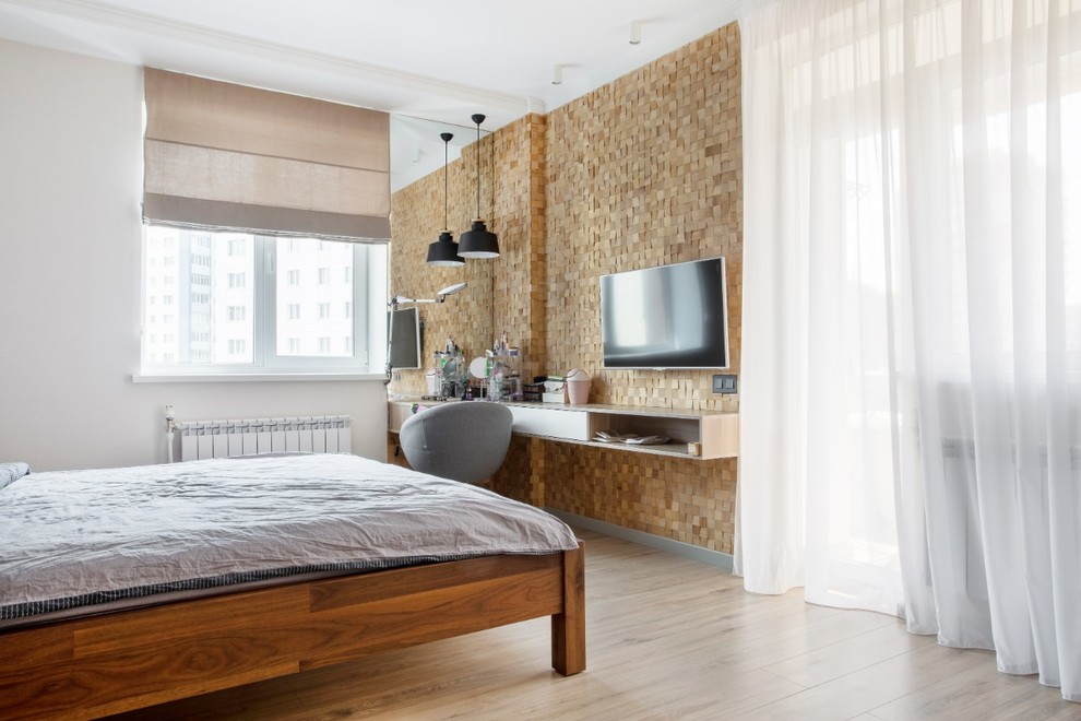 Отделка стены 3д мозаикой  в спальне