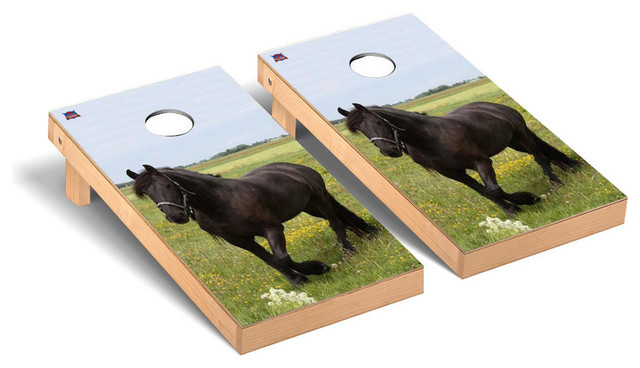 Friesian Horse Regulation Cornhole Bean Bag Toss Game