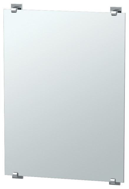 32" Fixed Mount Rectangular Mirror, Chrome